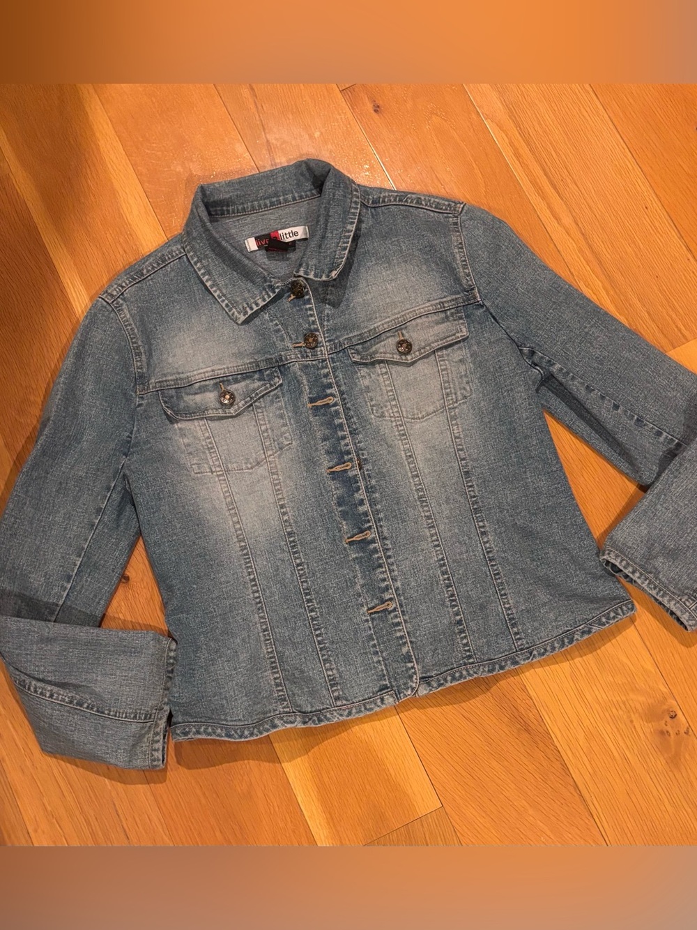Live A Little Denim Jacket - Large Blue Women's Jean Jacket